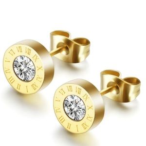 OLD MONEY 14K over Stainless  EARRINGS DESIGNER LOOK LUXURY CLASSIC CHIC